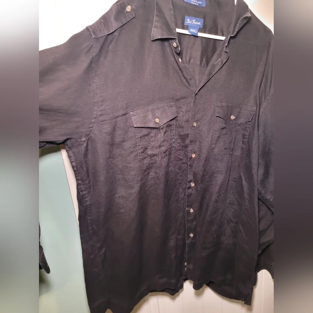 Paul Fredrick 100% linen long sleeve button down size XXLT